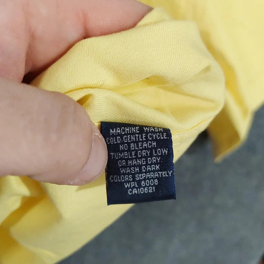 Panhandle Slim Shirt Mens XL Lot 2 Yellow/Black Denim‎ Collar Western Button Up